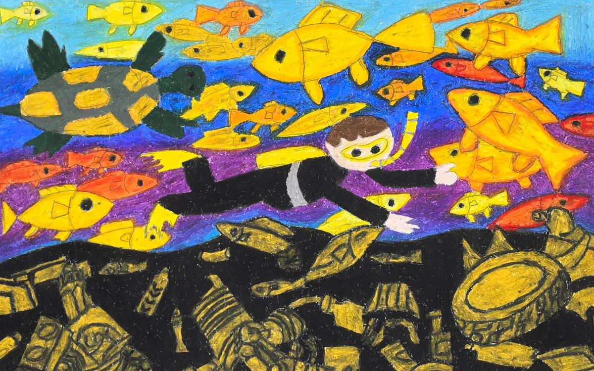 Mỗi bức tranh là một câu chuyện, một góc nhìn hồn nhiên, trong sáng và đầy sáng tạo về cuộc sống (Ảnh: BTC)